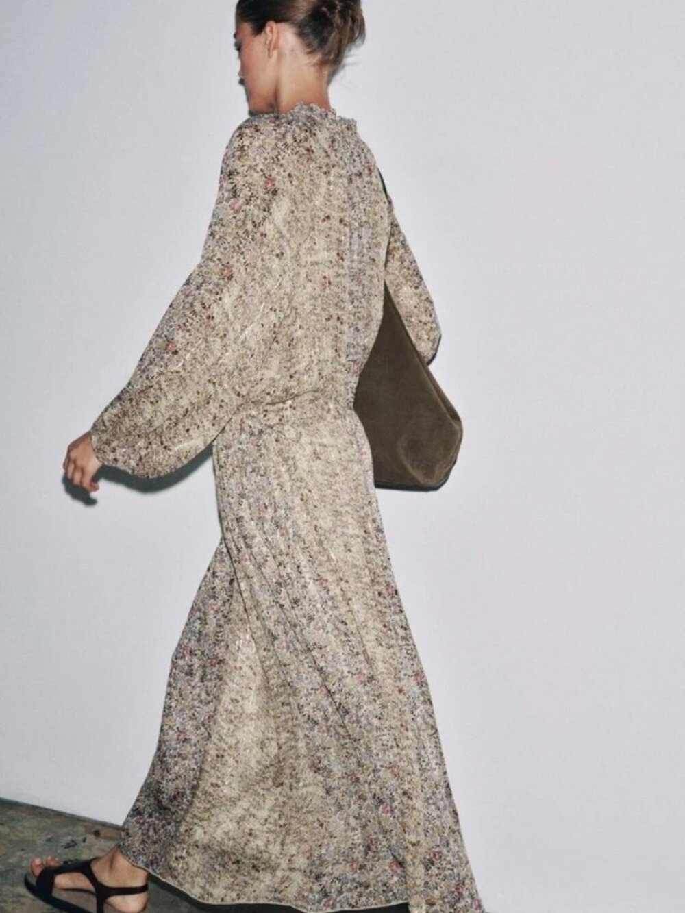 Zara ZW Collection Metallic Thread Maxi Dress Multicolored Size Large NWT - Picture 4 of 15